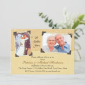 ツーフォト ゴールデン アニバーサリー ダマスク 招待状 (スタンド正面)