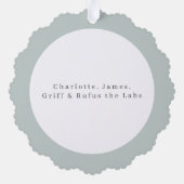 ツーブラックラブラドールリトリーブクリスマス オーナメントカード (裏面)