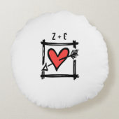 ツーブリデスバイクもしくは自転車に乗る人結婚バイク ラウンドクッション (裏面)