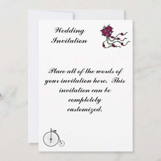 ツーブリデス結婚式招待状 招待状 (裏面)