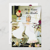 ツーブリデス結婚式招待状 招待状 (正面/裏面)