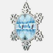 ツーブルークリスマスゲーゼオーナメント スノーフレークピューターオーナメント (右)