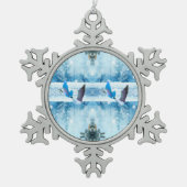 ツーブルークリスマスゲーゼオーナメント スノーフレークピューターオーナメント (正面)