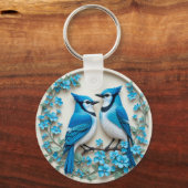 ツーブルージェイズResting on a Branch キーホルダー (裏面)