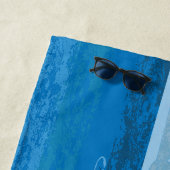 ツーブルーリトルペンギン魚釣り ビーチタオル (インサイチュ)