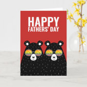 ツーベアパパハッピーゲイファーザーズ カード (黄色い花)