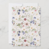 ツーベリー スウィート ベイビーズ ベリーズ&フラワーズ シャワー 招待状 (裏面)