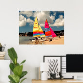 ツーホビーカタマランスセントオウビンズビーチ ポスター (ホームオフィス)