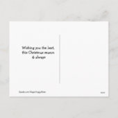 ツーホリデーゴールデンレトリバードッグスクリスマス シーズンポストカード (裏面)