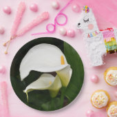 ツーホワイトカラリリーフローラ ペーパープレート (パーティー)