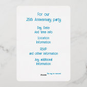 ツーホワイトドヴアールデコスタイル 箔招待状 (裏面)