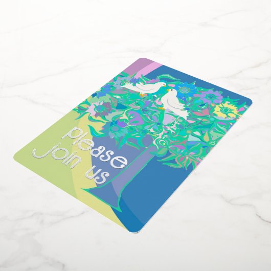 ツーホワイトドヴアールデコスタイル 箔招待状 (回転した状態)