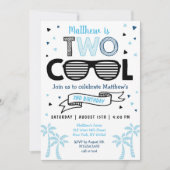 ツーボーイクールサマー誕生日 招待状 (正面)