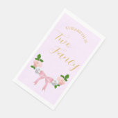 ツーボーファンシーフローラ誕生日ナプキンス (コーナー)