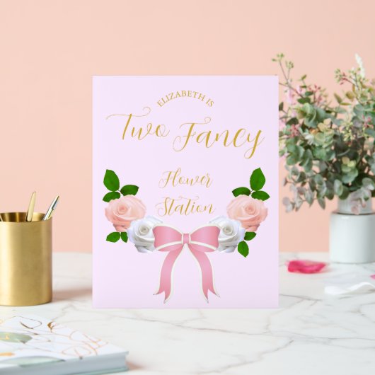 ツーボーファンシーフローラ誕生日 アクリルサイン (ウェディング)