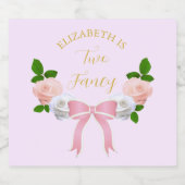 ツーボーファンシーフローラ誕生日 スパークリングワインラベル (シングルラベル)