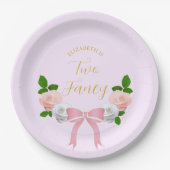 ツーボーファンシーフローラ誕生日 ペーパープレート (正面)