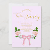 ツーボーファンシーフローラ誕生日 招待状 (正面)