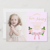 ツーボーファンシーフローラ誕生日 招待状 (正面)