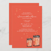 ツーメイソンジャース&ホタルブライダルシャワー 招待状 (正面/裏面)