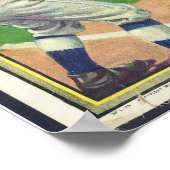 ツーメンズダウンヴィンテージパノラマベースボールゲーム ポスター (角)