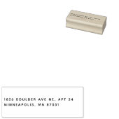 ツーラインウッド山差出人住所スタンプ ラバースタンプ (押印)