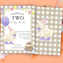 ツーラッキーダック男女兼用ファースト誕生日