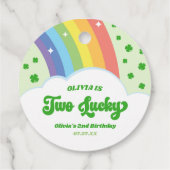 ツーラッキーチャームレインボー2nd誕生日パーティー フェイバータグ (裏面)