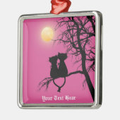 ツーラバーズキャットプレミアムスクエアオーナメント メタルオーナメント (左)