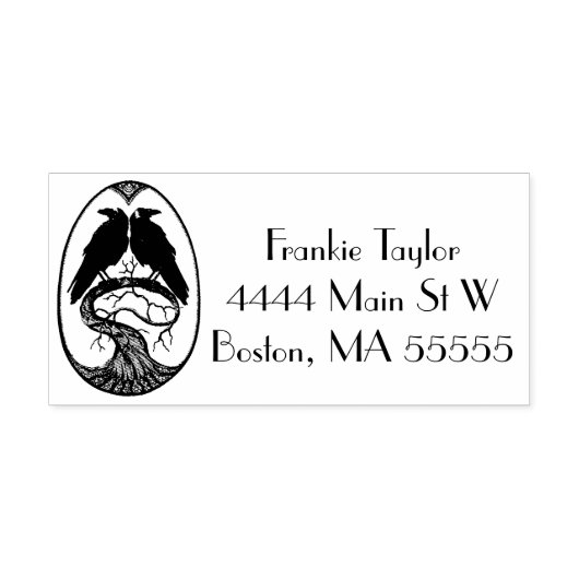 ツーラヴェンスイラストレーション パーソナライズされた セルフインキングスタンプ (デザイン)