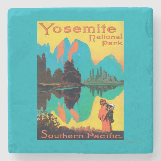 ツーリストポスター-ヨセミテ国立公園、カリフォルニア ストーンコースター (正面)
