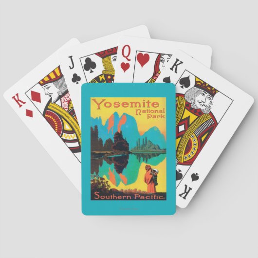 ツーリストポスター-ヨセミテ国立公園、カリフォルニア トランプ (裏面)
