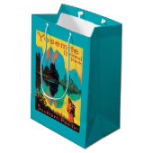 ツーリストポスター-ヨセミテ国立公園、カリフォルニア ミディアムペーパーバッグ (裏面アングル)