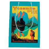ツーリストポスター-ヨセミテ国立公園、カリフォルニア ミディアムペーパーバッグ (裏面)