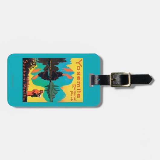 ツーリストポスター-ヨセミテ国立公園、カリフォルニア ラゲッジタグ (正面横)