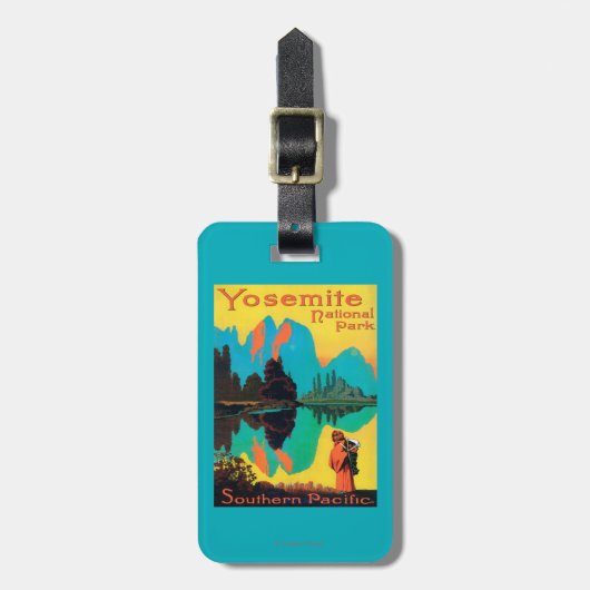 ツーリストポスター-ヨセミテ国立公園、カリフォルニア ラゲッジタグ (正面縦)