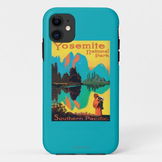 ツーリストポスター-ヨセミテ国立公園、カリフォルニア Case-Mate iPhoneケース (裏面)