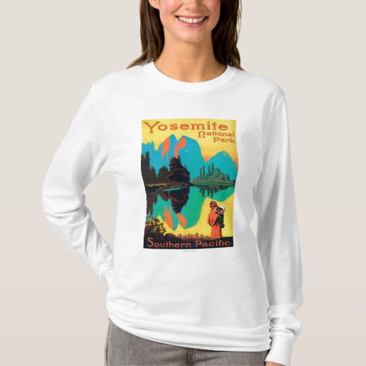 ツーリストポスター-ヨセミテ国立公園、カリフォルニア Tシャツ (正面)