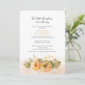 ツーリトルカンプキンオンウェイ秋ツインズベビーシャワー 招待状 (スタンド正面)