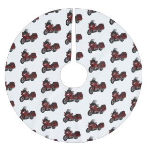 ツーリングオートバイカートゥーンイラストレーション ブラッシュドポリエステルツリースカート