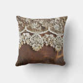 ツーリング素朴レザーとアンティークレースウェスタン クッション (裏面)