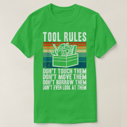 ツールおもしろいルールカー整備士 Tシャツ (デザイン正面)