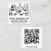 ツールおよび機器の採用 スクエア名刺 (正面/裏面)