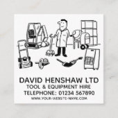 ツールおよび機器の採用 スクエア名刺 (正面)
