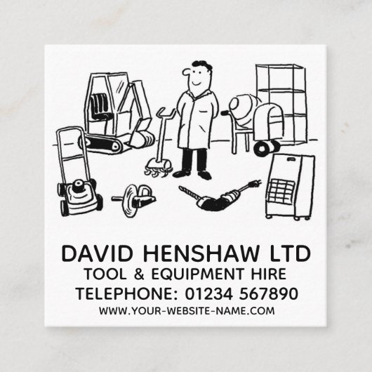 ツールおよび機器の採用 スクエア名刺 (正面)