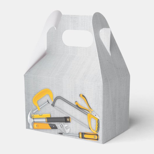 ツールと建築をテーマにしたパーティーのお気に入りボックス フェイバーボックス (裏面サイド)