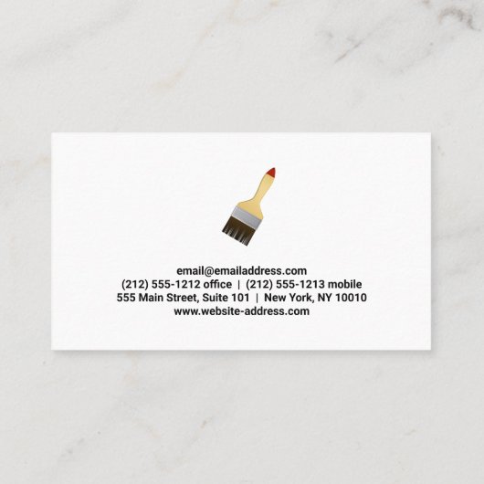 ツールを使用した手描き画家 | ロー絵を描ラ 名刺 (裏面)