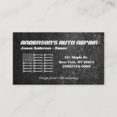 ツールアメリカンフラッグメタルデザイン車の自動修復Bu 名刺 (正面)