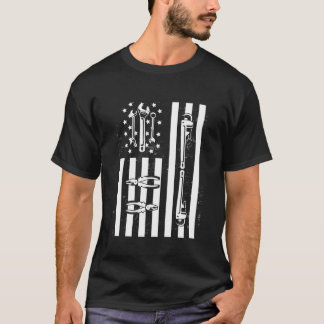 ツールアメリカ国旗整備士 Tシャツ