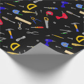 ツールコラージボーイ誕生日 ラッピングペーパー (角)